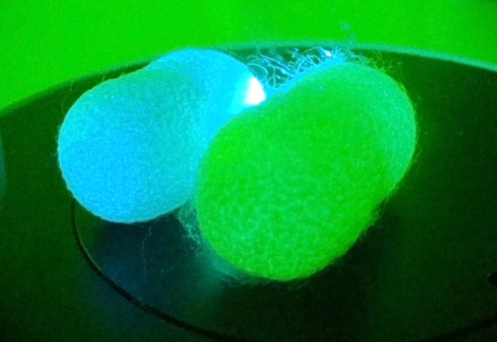 Monster Silk (Green) Under UV Light